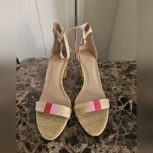 INC Kivah 20 Straw Stripe Heel Sandals | 10 Never worn